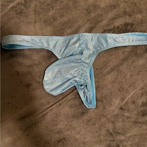 Shimmering Blue Thong